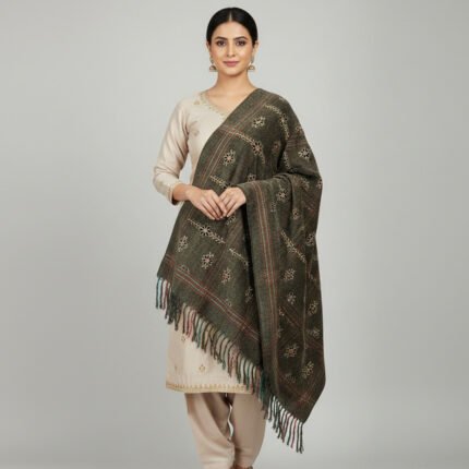 Design no 9 Embrioded Velvet shawl