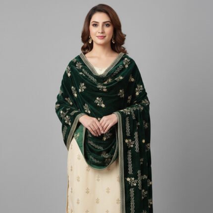 Design no 2 Embroidered Velvet Shawl